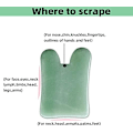 Miniatyrbild 3 av 5: Gua Sha Ansiktsverktyg för Näsmassage Verktygbräda Naturlig Jade Sten för SPA Akupunkturterapi Triggerpunktbehandling