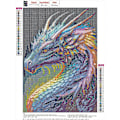 Pikkukuva 2 / 5: 5D Timanttimaalaus Aikuisten, Värikäs Lohikäärme Diamond Painting Comp