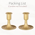 Miniatyrbild 4 av 5: Guld Ljusstake Retro Guld Ljusstake, Set med 2 Metall Ljusstakar Bröllop Ljusstakar för Avsmalnande Ljus Perfekt för Mittpunkt Julfest