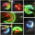 Miniatyrbild 3 av 5: 2 st LED-ljus Fidget Spinner - Kristallgrön, Ljus Fidget Fi