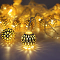 Miniatyrbillede 1 af 5: Marokkanske lyskæder batteridrevet 40 LED guld globe lyskæder med timer varmt hvidt lys