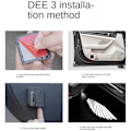 Pikkukuva 5 / 5: 2 kpl Auton LED Enkelinsiipi Auton Oven Valo Logo Projektori Automerkin Logo Auton Oven Valo LED Aavevarjo Valoprojektori Ei Tarvetta Rei'itykselle Asennus