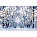 Pikkukuva 1 / 4: 7x5ft Talvifiilis Tausta Ihmemaa Lumihiutale Valokuvaustaustaksi Bokeh Kimaltava Valkoinen Lumi Metsä Joulujuhla