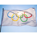 Miniatyrbillede 2 af 5: MH-Flag Olympiske Lege Gård Flag Olympiske Ringe Indendørs og Udendørs