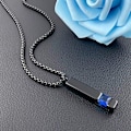 Miniatyrbild 4 av 6: Urna halsband för aska Födelse sten kub urnor för mänsklig aska minnes kremering urna medaljong Keep Sapphire