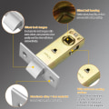 Miniatyrbilde 3 av 5: 5 stk aluminium jernlegering rørformet lås 45mm innfelt lås anti-R