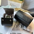 Miniatyrbillede 5 af 5: Høj kvalitet og holdbar PU-læder syning finish, blød berøring fløjl interiør ur rulle rejseetui - Håndlavet læder
