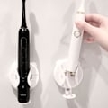 Miniatyrbillede 4 af 5: 2-pak Simple Væghængt Elektrisk Tandbørsteholder til de fleste Elektriske Tandbørster