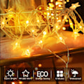 Miniatyrbild 2 av 5: Stjärnstränglampor, 10M 100 LED-lampor Batteridrivna Fe-lampor för Bröllop Födelsedagsfest Inomhus