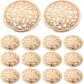 Miniatyrbilde 4 av 5: 30 stk Runde Metall Hule Knapper Jakke Knapper Flat Knapper Bukser Knapper Sy Knapper (Lys Gull)