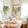 Miniatyrbilde 2 av 5: Kunstig Eucalyptus Veggdekorasjon Falske Grønne Blader Stilker Vegg Hengende Planter på Trepinne Boho Rustikk Landstil