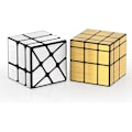 Miniatyrbilde 1 av 5: Speed ​​Cube Set med 2 gull speil S-kube, sølv vind speil