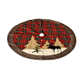 Miniatyrbillede 2 af 5: Buffalo Plaid Juletræsskørt, 42 Tommer Ternet Træ Rustik S