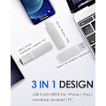 Miniatyrbillede 2 af 5: Pakke 512GB USB Flash Drive USB Flash Drive til iPhone Ekstern Harddisk iPhone Lagerdrev USB C Flash Drive til Smartphones
