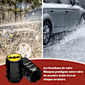 Miniatyrbillede 4 af 4: (Sort) 4 stk. Ventilhætter til bildæk, metal ventilhætter med tætningsring, universelle sekskantede cykelventilhætter til biler, lastbiler, motorcykler, SUV'er