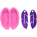 Miniatyrbild 1 av 5: 1 Pack Shiny Shiny Feather Earring Shape Silikonformar för