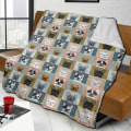 Miniatyrbillede 4 af 5: 150 x 200 cm 3D Fransk Bulldog Sødt Fleece Tæppe Ultra Blødt Flannel Fløjl Plys Tæppe
