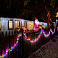 Miniatyrbilde 2 av 5: 2 Pakke 200 LED Solcelledrevne Julelys, 72,2 Fot Utendørs Vanntett, 8 Moduser Utendørs Solcelledrevne Julelys