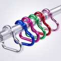 Miniatyrbillede 2 af 4: 10 stk. Hjerte Karabiner Sæt, Farverige Aluminium Legering Lille Nøglering Karabiner, Hjerte Karabiner til Udendørs Camping, T