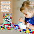 Miniatyrbillede 4 af 5: 1000 stk. Pom Poms, Multifarvede Pom Poms i Bulk til Kunsthåndværk, Bløde og Fluffy Pom Poms til Håndværk, Assorterede Størrelser Pom Poms, til