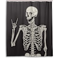 Miniatyrbillede 1 af 3: Rock and Roll Skull Skelet Knogle Elsker Musik Bruseforhæng 6