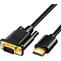 Miniatyrbillede 1 af 5: Guldbelagt HDMI til VGA adapterkabel, 1080p - til stationær computer, projektor