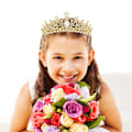Miniatyrbillede 4 af 5: Kroner til Kvinder, Guld Prinsessekrone, Krystal Krone til Brude, Bryllup, Skønhedskonkurrence, Fødselsdag, Fest