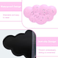 Miniatyrbillede 5 af 5: Ergonomiske skridsikre håndledsstøtter til tastatur og mus fra Pieces, Håndledsstøtter i memoryskum til kontor og hjem, Pink