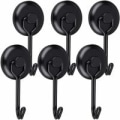Miniatyrbilde 1 av 4: 6 stk kraftige magnetiske kroker 12 kg magnetisk krok kjøleskap svart Neo