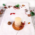 Miniatyrbild 4 av 4: Julbordstablett, konstpäls bordstablett vinter snövit mjuk elegant vit bordstablett, lämplig för jul