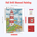 Miniatyrbillede 2 af 5: 5D Diamantmaleri Fyr 30x40cm Stil 2
