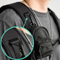 Miniatyrbillede 4 af 4: (Sort) 12-pak 1 tomme trekant D-ringe, metal trekantspænder til hundetegnclips, justeringspungrem, paracord nøglering lanyard, taske hardware, nøglering