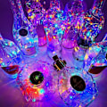 Miniatyrbillede 3 af 5: 10 stk. Star Wine Bottle String Lights Faux Cork Copper Batt