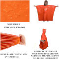 Miniatyrbild 3 av 5: (orange) 4-pack termiska Mylar överlevnadsponchos för utomhusaktiviteter