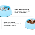 Miniatyrbillede 3 af 5: Bleu, 140 ml skål til langsom spisning til hunde, skridsikker | N
