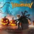 Pikkukuva 1 / 5: Halloween-koirien ja -kissojen asu, karvainen jättimäinen simulointihämähäkki, lemmikkieläinten asut, cosplay-asu