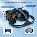 Miniatyrbild 4 av 6: Switch 3D VR-glasögon för Nintendo Switch/Switch OLED, med justerbar HD-lins Black and White