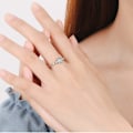 Miniatyrbilde 5 av 5: 1 stk Snøflak Justerbare Ringer for Kvinner Elegant Sølvbelagt Statement Wrap Band Blomsterringer Mote Expa