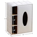 Miniatyrbild 2 av 5: 1 x PU-läder Multifunktionell Rektangulär Näsdukslådehållare a