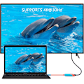 Miniatyrbild 4 av 6: Portabel Switch-docka med HDMI-adapter för Nintendo Switch, Resedocka 3-i-1 Switch Docki Red and Blue