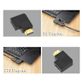 Miniatyrbild 4 av 5: HDMI Vinklad Adapter Paket HDMI Kopplare 90 och 270 Grader Hane till Hona Vertikal Platt Adapter Stödjer 4K*2K, 3D, Arc Kompatibel med PS4 PS3, Switch, W
