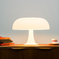 Miniatyrbillede 4 af 4: Svampebordlampe Polycarbonat bordlampe, 4 gratis LED-lys