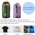Miniatyrbillede 3 af 5: PCS Sort S, M, Nylon Netpose, Ultralet Netposer, Lille Opbevaringspose med Snøre, Camping Vandretur Pung