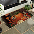 Miniatyrbilde 2 av 5: Høstgresskar Dørmatte Innendørs Utendørs Inngang 20x30, Høst Thanksgiving Lønnsblader Fugler Dørmatte Inne Ute