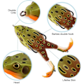 Miniatyrbillede 2 af 5: Frøagn, 2 stk. fiskefrø, fiskeagn, 8,5 cm dobbelt frø