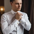 Miniatyrbillede 5 af 5: Sogee Sorte Krystal Manschetknapper til Mænd Elegante Manschetknapper til Bryllup Fest Unik Gave