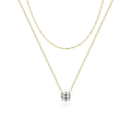 Miniatyrbillede 2 af 5: Diamanthalskæder til kvinder, Slank 14k Guld/Sterlingsølv Choker Halskæde Enkel Guldbelagt Smykker Halskæder til K