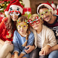 Miniatyrbillede 4 af 5: 12 stk. Julefest Glitter Briller Rammer Ferie Glitter Julebriller Gaver til Jul