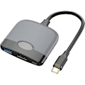 Miniatyrbild 1 av 6: Portabel Switch-docka med HDMI-adapter för Nintendo Switch, Resedocka 3-i-1 Switch Docki Black and Gray
