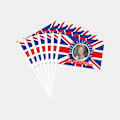 Miniatyrbillede 3 af 5: 20 Pakke Dronning Elizabeth Håndviftning Flag 70. Bryllupsdag